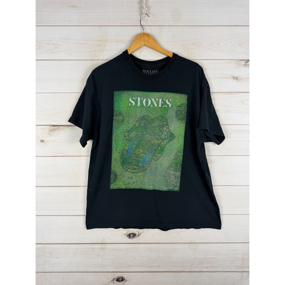 The Rolling Stones T-Shirt XL Black 2022 Hyde Park London Concert Graphic UK